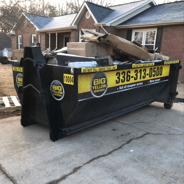 Dumpster Rental Service Customer On Rolling Meadows Road Randleman, NC 27317